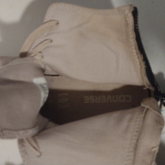 Converse suede tan high top zip back size men's 8 women's 10 - Picture 11 of 13